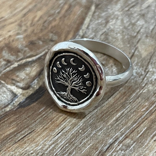 Wax Seal Ring: Personalized, Handcrafted Sterling Silver, Intaglio Seal Heirloom, Exclusive Design by Liliane Ting Studio