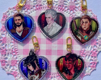 BG3 Frilly Heart Portrait Keychains