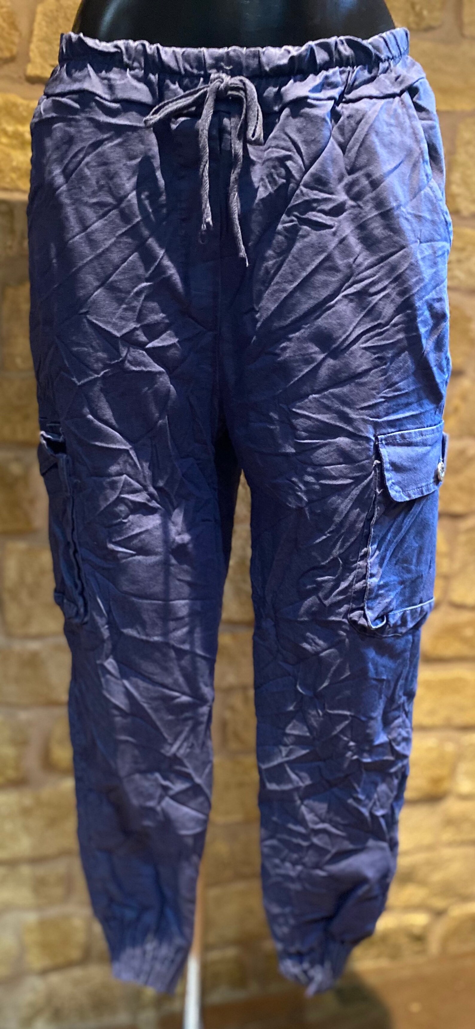 Designed & made in Italy ladies Stretch magic cargo joggers | Etsy