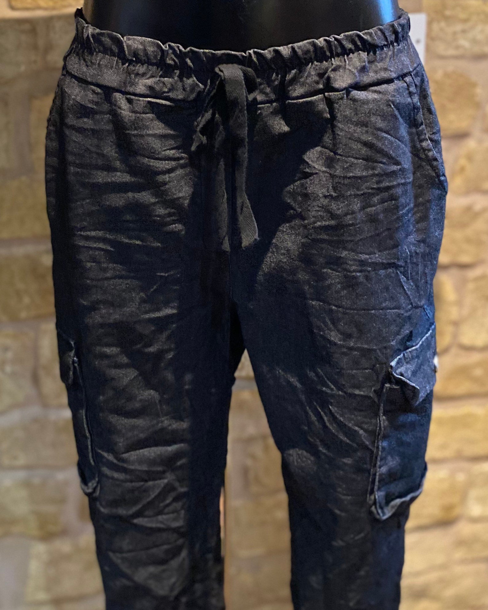 Designed & made in Italy ladies Stretch magic cargo joggers Etsy