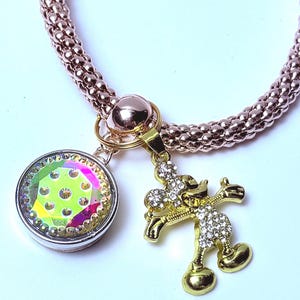 Rose Gold Minnie Mouse Bag Charm: Crystal Mickey Wristlet Keychain