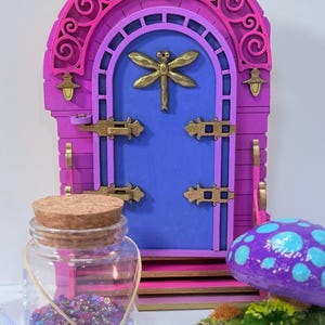 Caja Misteriosa de Jardín de Hadas con Puerta de Hadas Hecha a Mano: Kit de Curiosidades del Bosque de Hadas de lujo, Caja de Regalo Cottagecore, Mini Hongos y Polvo de Hadas