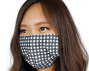 Face Mask - Gingham Pattern Premium Quality Available in Various Colors