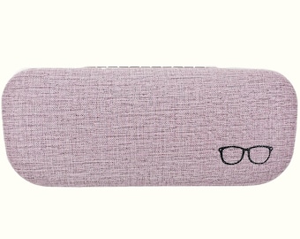 Eyeglass Hard Case-Pink, includes Ivory Microfiber Cleaning Cloth