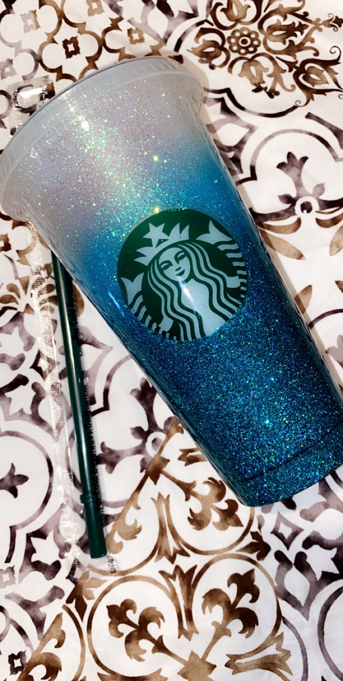 Blue Bling Top Available Starbucks Cup Blue Glitter Venti Etsy