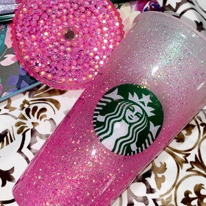 Hot pink - Bling top available starbucks cup- glitter Personalized  Starbucks Cold Cup, personalized tumbler, Venti cold cup, starbucks