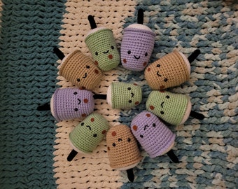 Boba Baby Rattle Handmade Crochet