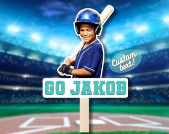Cara de béisbol personalizada en un palo: regalo para los aficionados al deporte