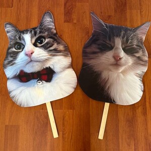 Face on a stick, Cat Wedding, Wedding favors, Wedding Photo Booth Props, Face on a stick, Custom Head Photobooth prop, pet head cutout image 5