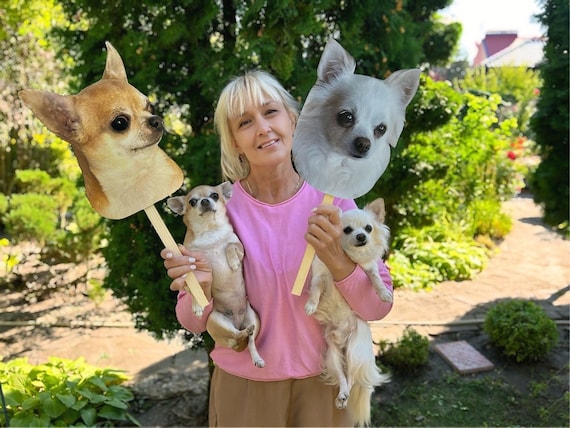 Face on a stick, Cat Wedding, Wedding favors, Wedding Photo Booth Props, Face on a stick, Custom Head Photobooth prop, pet head cutout