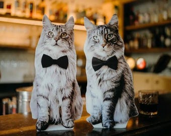 Recortes de tamaño natural, recortes de cartón de mascotas, recuerdos de boda, figuras de pie