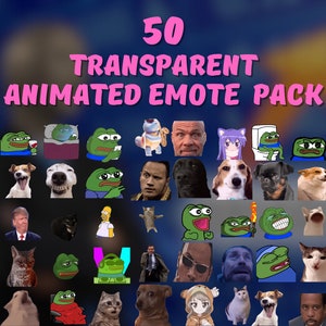 50 Animated Emotes Pack for Twitch, YouTube and Discord - Twitch Alerts - Animated Emotes - Twitch Emotes for streaming - Emote Pack - Meme