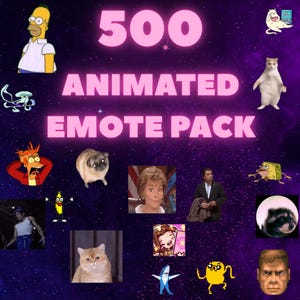 500 meme animated emote pack for youtube, twitch, discord, tiktok, emothes for streaming, memes twitch emote pack, instant download