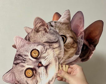 Custom Pet Face on a Stick, Party Photo Booth Props
