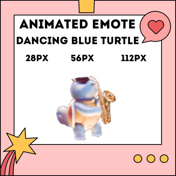 Twitch Chat Animated Dancing Blue Turtle Epic Saxophone Sax, discord emotes, animated emotes twitch alerts, youtube, tiktok meme emote