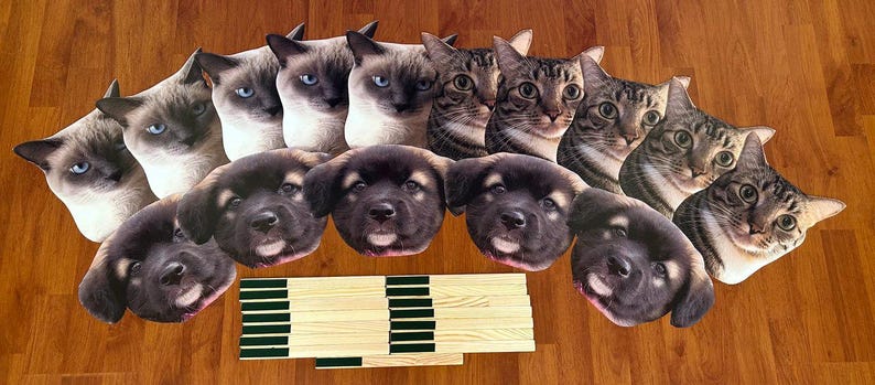 Face on a stick, Cat Wedding, Wedding favors, Wedding Photo Booth Props, Face on a stick, Custom Head Photobooth prop, pet head cutout image 13