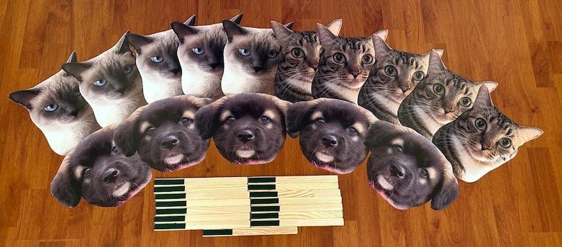 Face on a stick, Cat Wedding, Wedding favors, Wedding Photo Booth Props, Face on a stick, Custom Head Photobooth prop, pet head cutout image 15