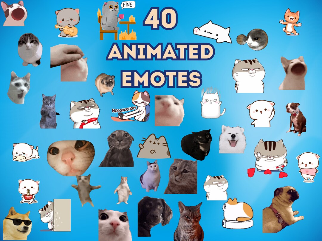 40 Animated Emotes Pack for Twitch, Twitch Chat - Youtube and Discord ...