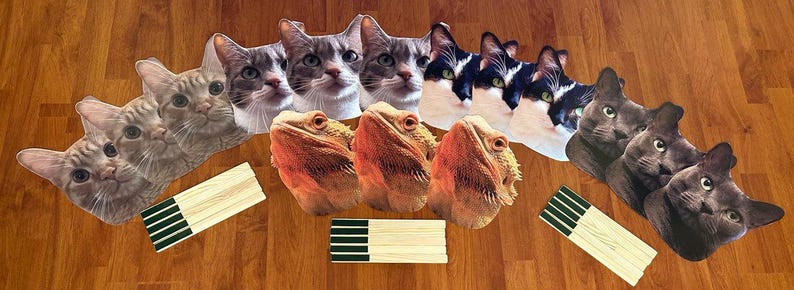Face on a stick, Cat Wedding, Wedding favors, Wedding Photo Booth Props, Face on a stick, Custom Head Photobooth prop, pet head cutout image 19