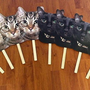 Face on a stick, Cat Wedding, Wedding favors, Wedding Photo Booth Props, Face on a stick, Custom Head Photobooth prop, pet head cutout image 18