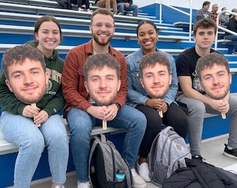 Big Head on a stick Big Large Head cut out 21st 30th 40th 50th Birthday, Graduation, Bachelorette Funny head on a stick, face confetti