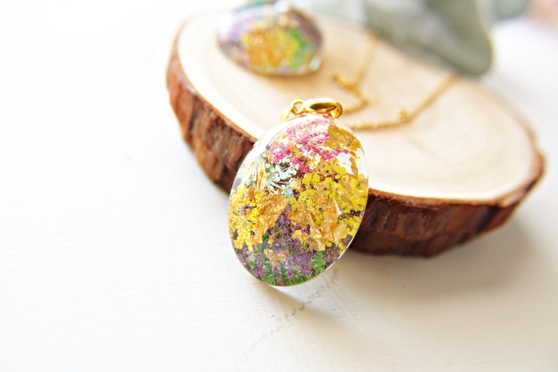 Botanical Necklace Pressed Flower Art image 3