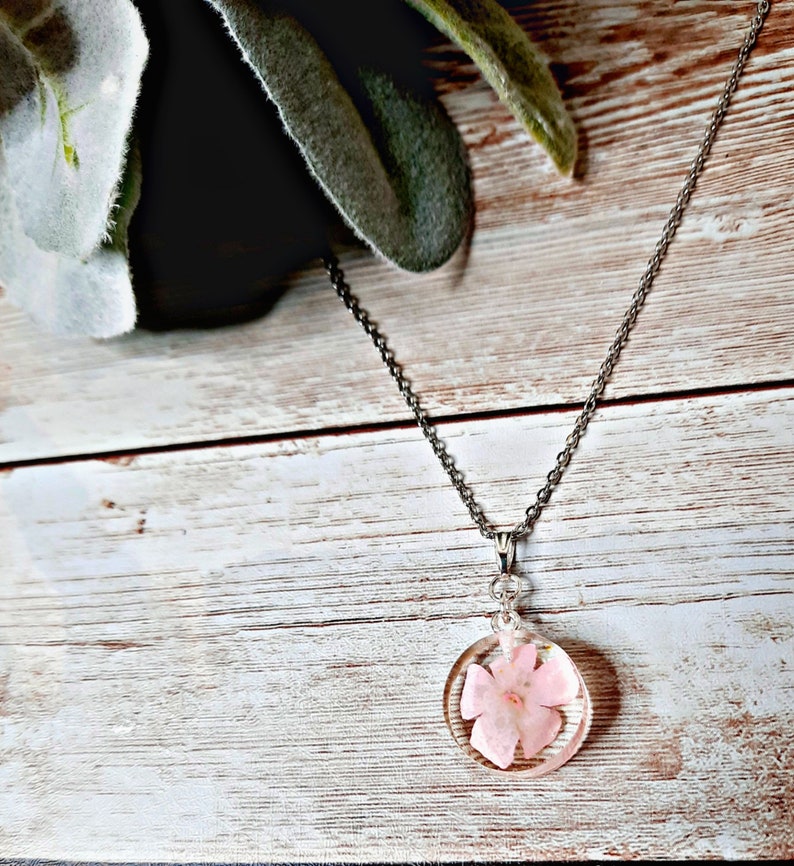 Real Flower Necklace Aesthetic Necklace Botanical Necklace