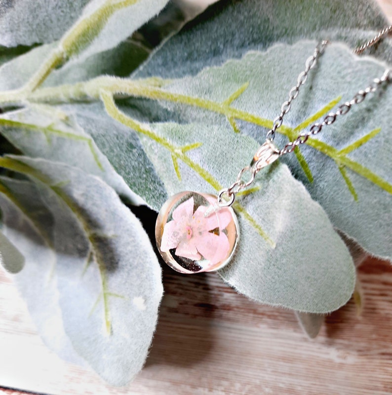 Real Flower Necklace Aesthetic Necklace Botanical Necklace