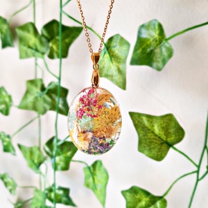 Botanical Necklace Pressed Flower Art image 2