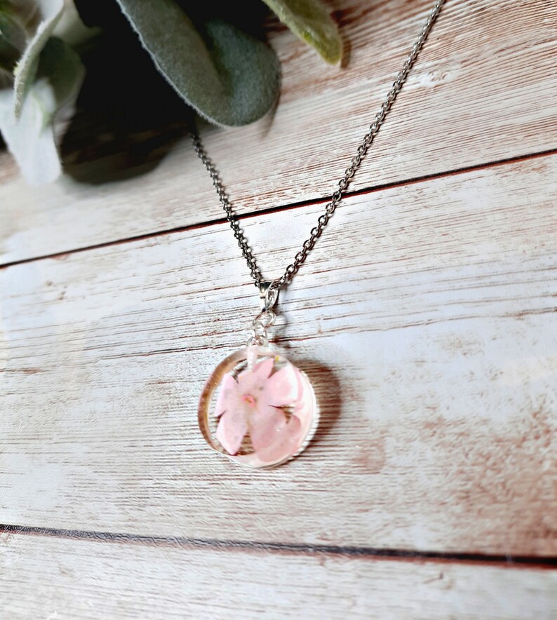 Real Flower Necklace Aesthetic Necklace Botanical Necklace
