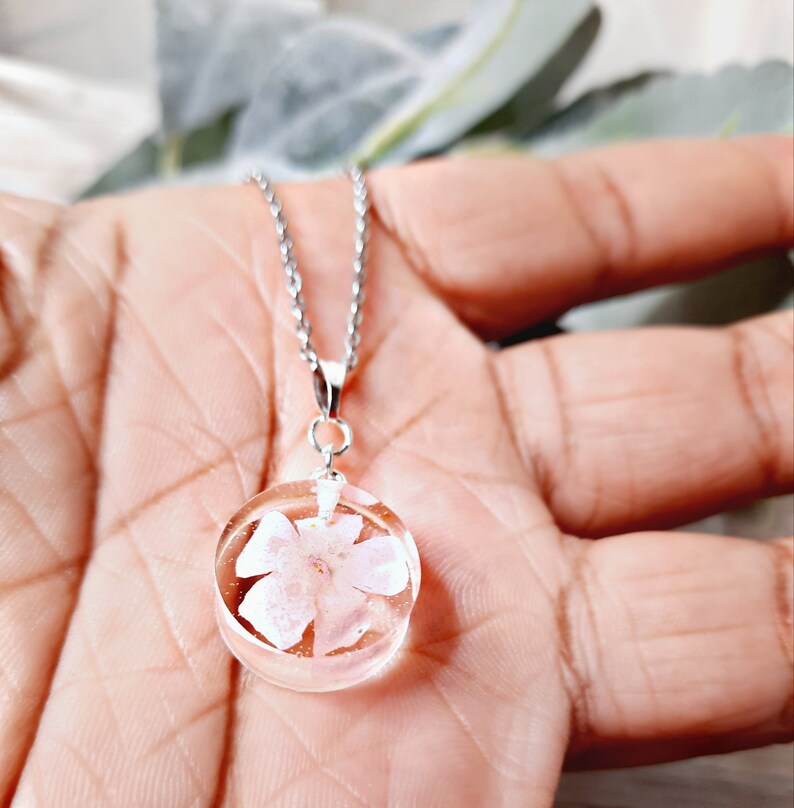 Real Flower Necklace Aesthetic Necklace Botanical Necklace