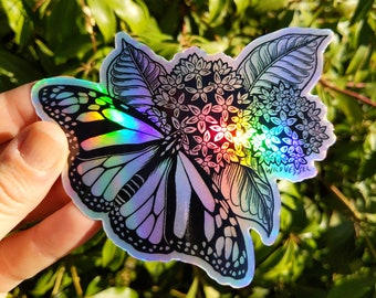 MONARCH BUTTERFLY Holographic Sticker