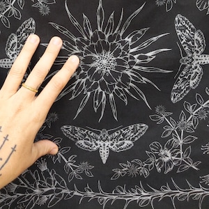 Bandana DESERT MAGIC - argento su nero