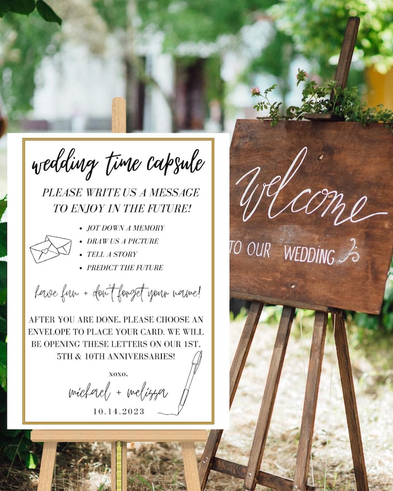 Wedding Time Capsule | Guest Sign in | Anniversary Keepsake | Personal ...