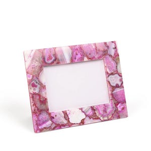 Agate Photo Frame | Natural Crystal Picture Frame | Healing Stone Home Decor | Geode Frame | Luxury Gift | Unique Boho Decor