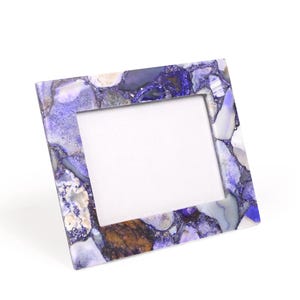 Agate Photo Frame | Natural Crystal Picture Frame | Healing Stone Home Decor | Geode Frame | Luxury Gift | Unique Boho Decor