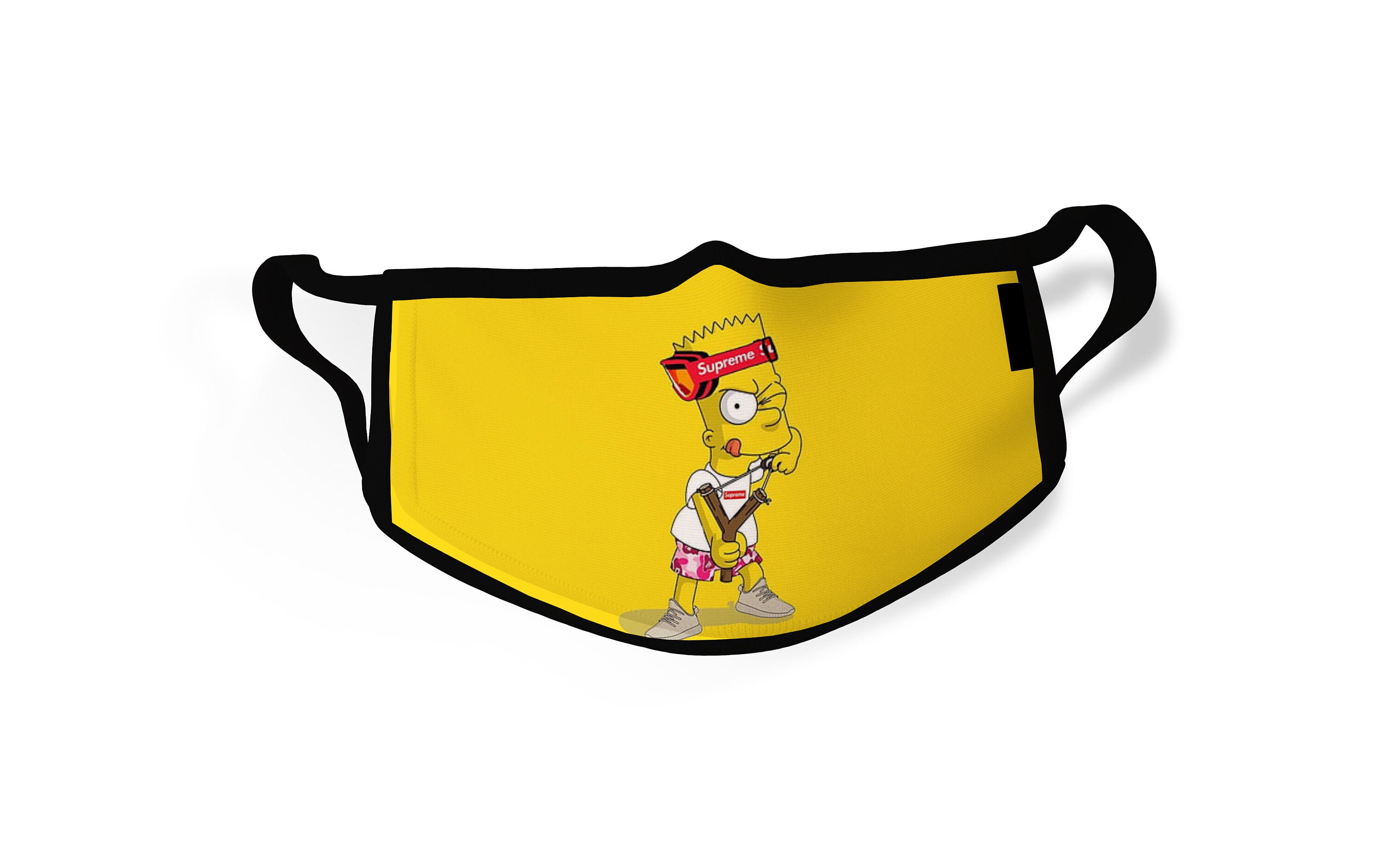 Bart Face Mask Bart Mask Bart Simpson Mask The Simpsons Etsy