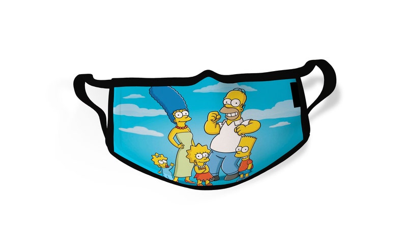 Simpsons Face Mask Simpsons Mask Bart Simpson Mask The | Etsy