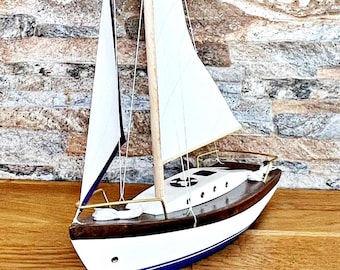 Handmade Wooden Ship, Model Sailing Boat, Sailboat model, Wooden Boat, Model Yatch, Model Ship, Drift Wood Sailboat
