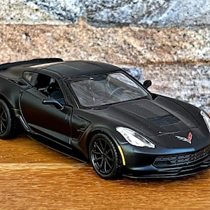 Chevrolet Corvette Grand Sport | Model car | 1/36 diecast car | 1/36 scale model car | car model | Die cast collection item | Matte Black