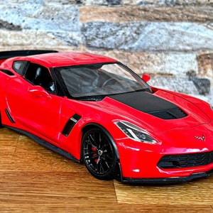 Chevrolet Corvette Z06 2017 | Modèle réduit de voiture | Voiture miniature au 1/24 | Modèle réduit de voiture | Voiture moulée sous pression | Modèle réduit de voiture à l'échelle 1/24 | objet de collection | Corvette