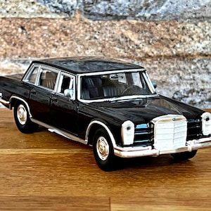 Mercedes Benz 600 1963, Coche modelo vintage, Coche fundido a presión, Coche modelo escala 1/36, Modelo de coche, Coche fundido a presión, Coche coleccionable, Década de 1960