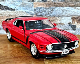 Ford Mustang Boss 302 1970 / Coche modelo vintage / Coche de fundición a presión a escala 1/24 / Coche modelo a escala 1/24 / Coche de fundición a presión / Coche modelo a presión / Modelo Ford