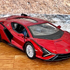 Lamborghini Sian FKP 37 , Modelauto, 1/40 gegoten auto, 1/40 schaalmodelauto, automodel metaal, Diecast verzamelobject, Lamborghini