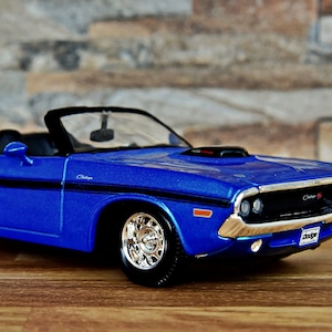 Dodge Challenger RT Convertible 1970 / auto pressofusa in scala 1:24 / modello di auto in scala 1:24 / modello di auto d&#39;epoca pressofusa / Dodge / modello di auto d&#39;epoca / anni &#39;70