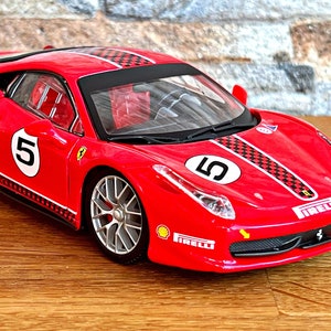 Ferrari 458 Challenge | Modelauto | 1:24 miniatuurauto | Modelauto op schaal 1/24 | automodel | 1/24 Gegoten item | verzamelitem | Ferrari