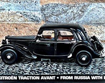 Citroen Traction Avant, Colección 007 James Bond, Coche diecast vintage, modelo a escala, modelo fundido a presión, Artículo de colección, De Rusia con amor