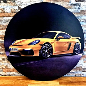 2020 Porsche 718 Cayman GT4 Poster, Car Poster, Wooden Poster, Sport car poster, Porsche