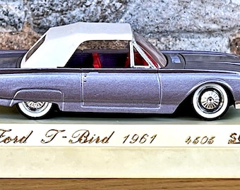 1962 Solido 128 Ford Thunderbird Gray France 1:43 Scale Diecast