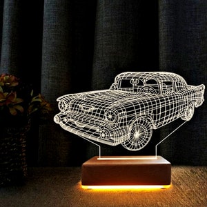 Chevrolet Led Sign | Led Lamp | Chevrolet 3D Night Light | Vintage Chevrolet Light Accessory | Led Light Accessory | Car Sign